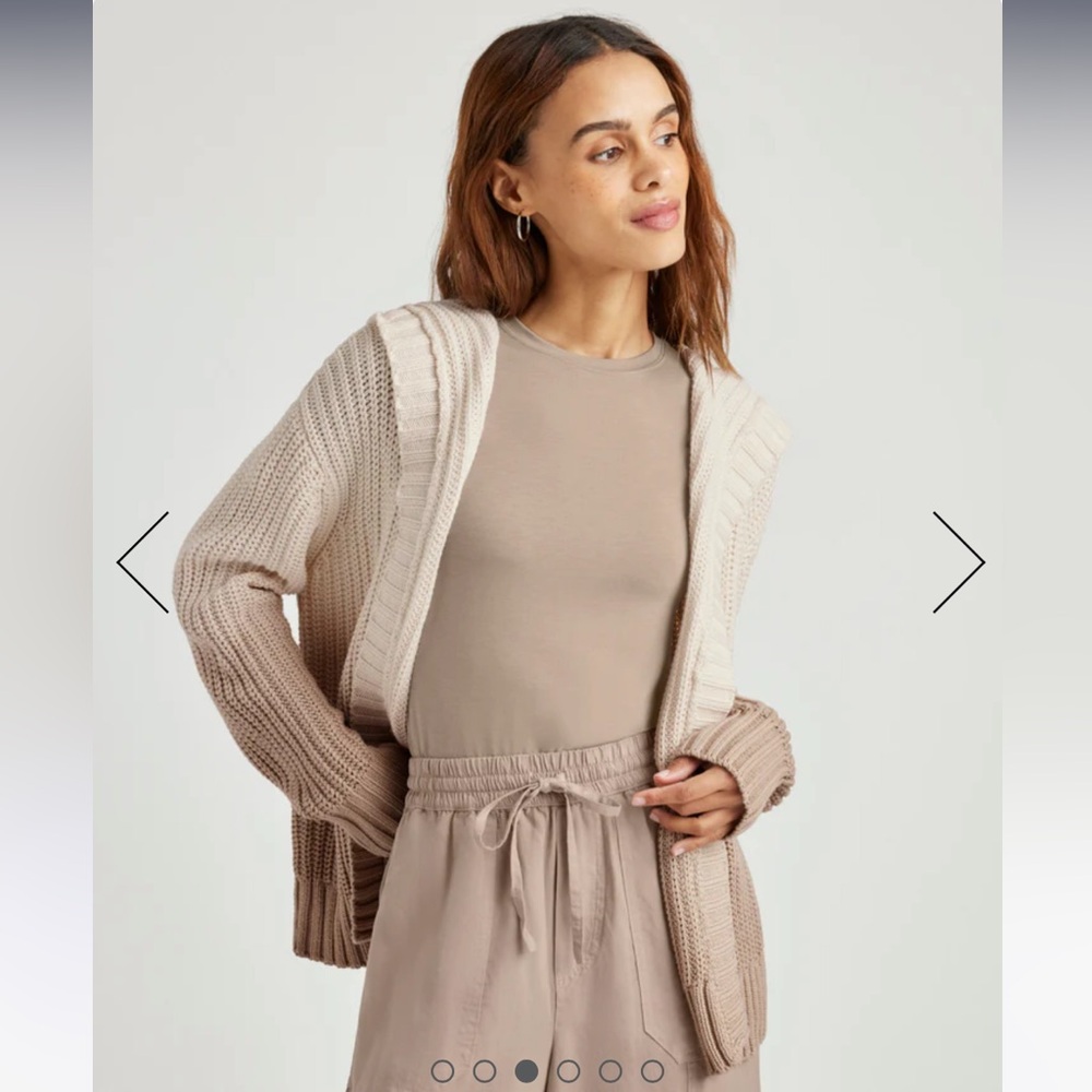 NWT Splendid Raya ombre knit open cardigan with hoodie